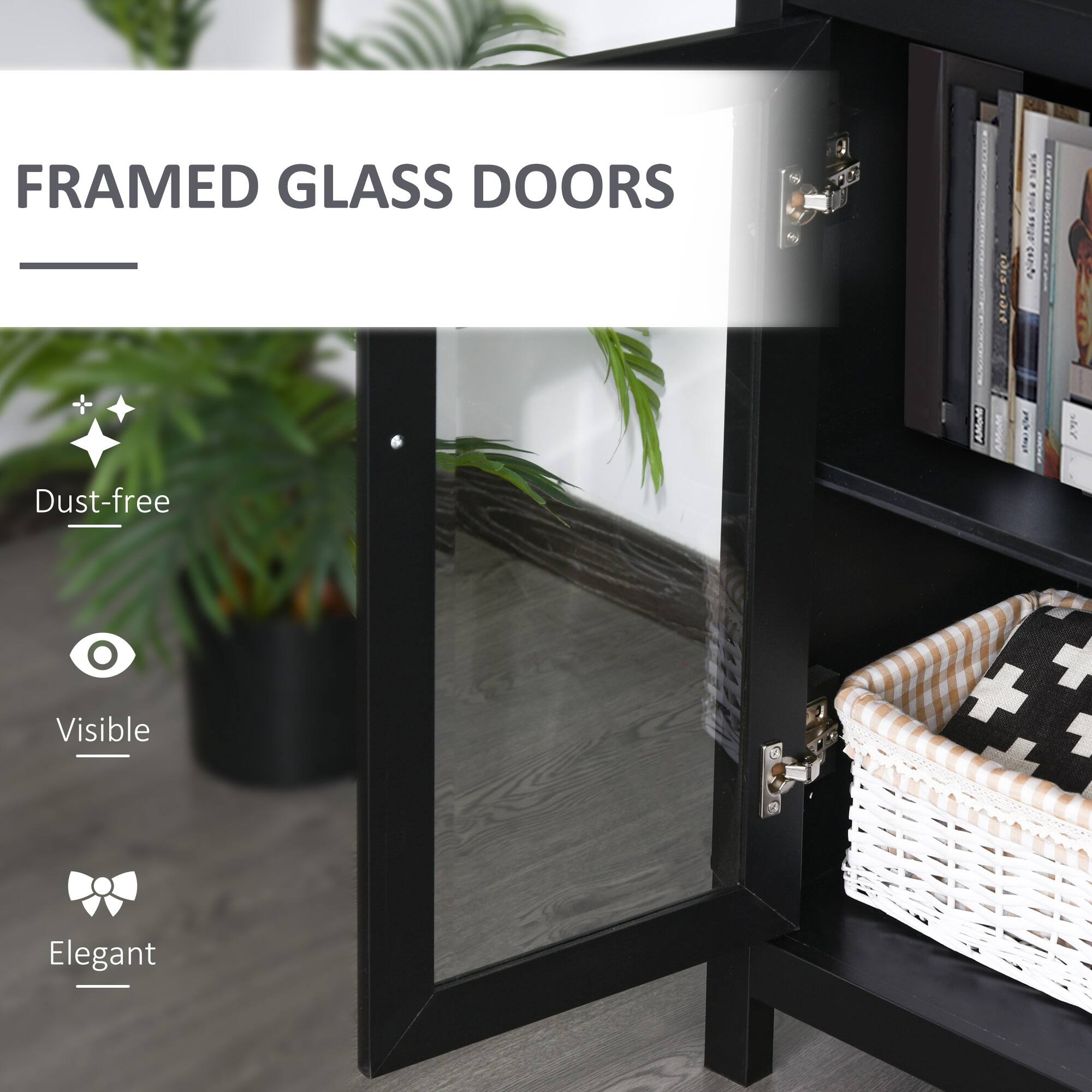 FRAMED GLASS DOORS

- Dust-free
- Visible
- Elegant