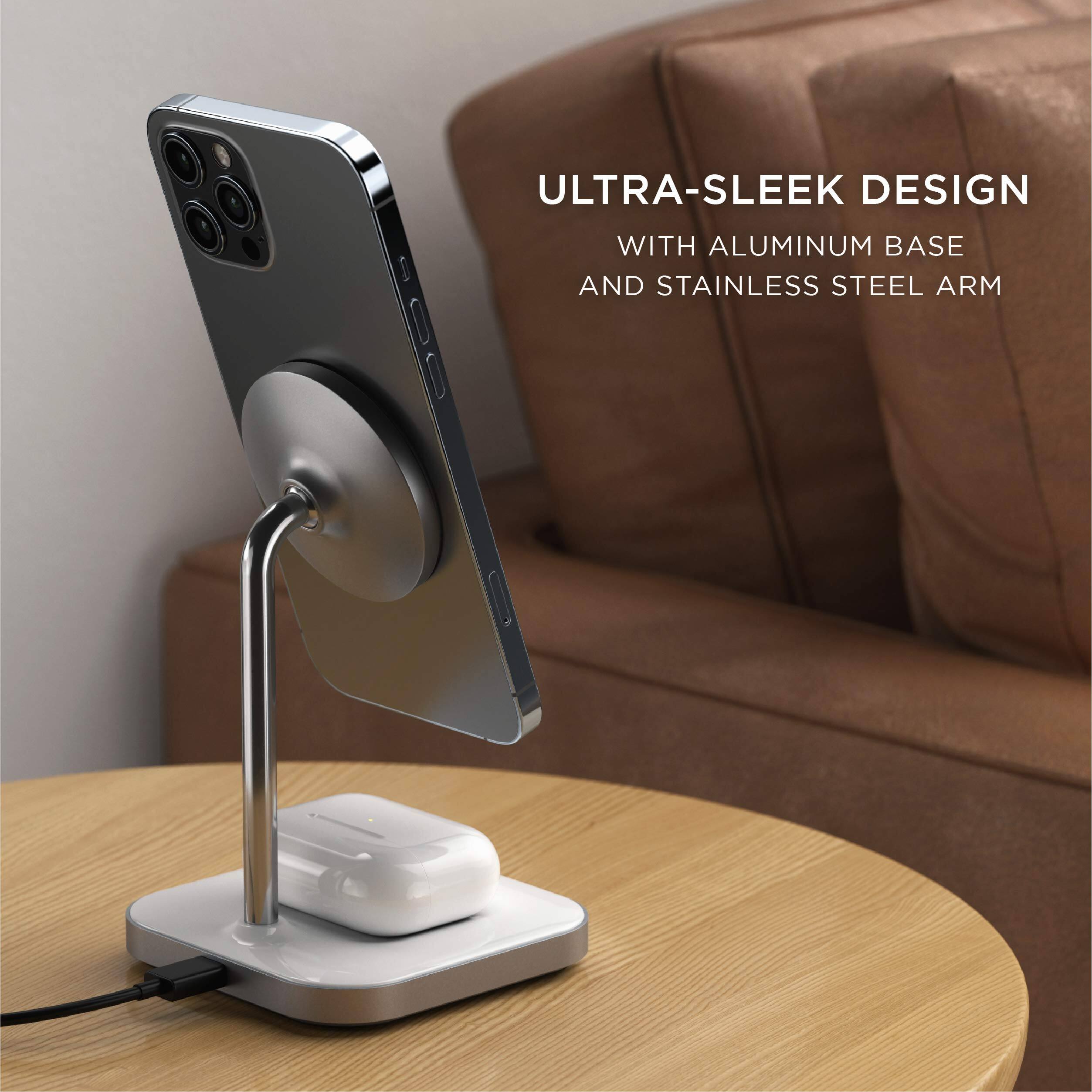 ULTRA-SLEEK DESIGN WITH ALUMINUM BASE AND STAINLESS STEEL ARM