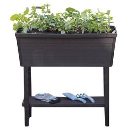 Polymer Outdoor Products - 14.5" L x 32.25" W x 31.12" H Raised Garden Bed - Brown