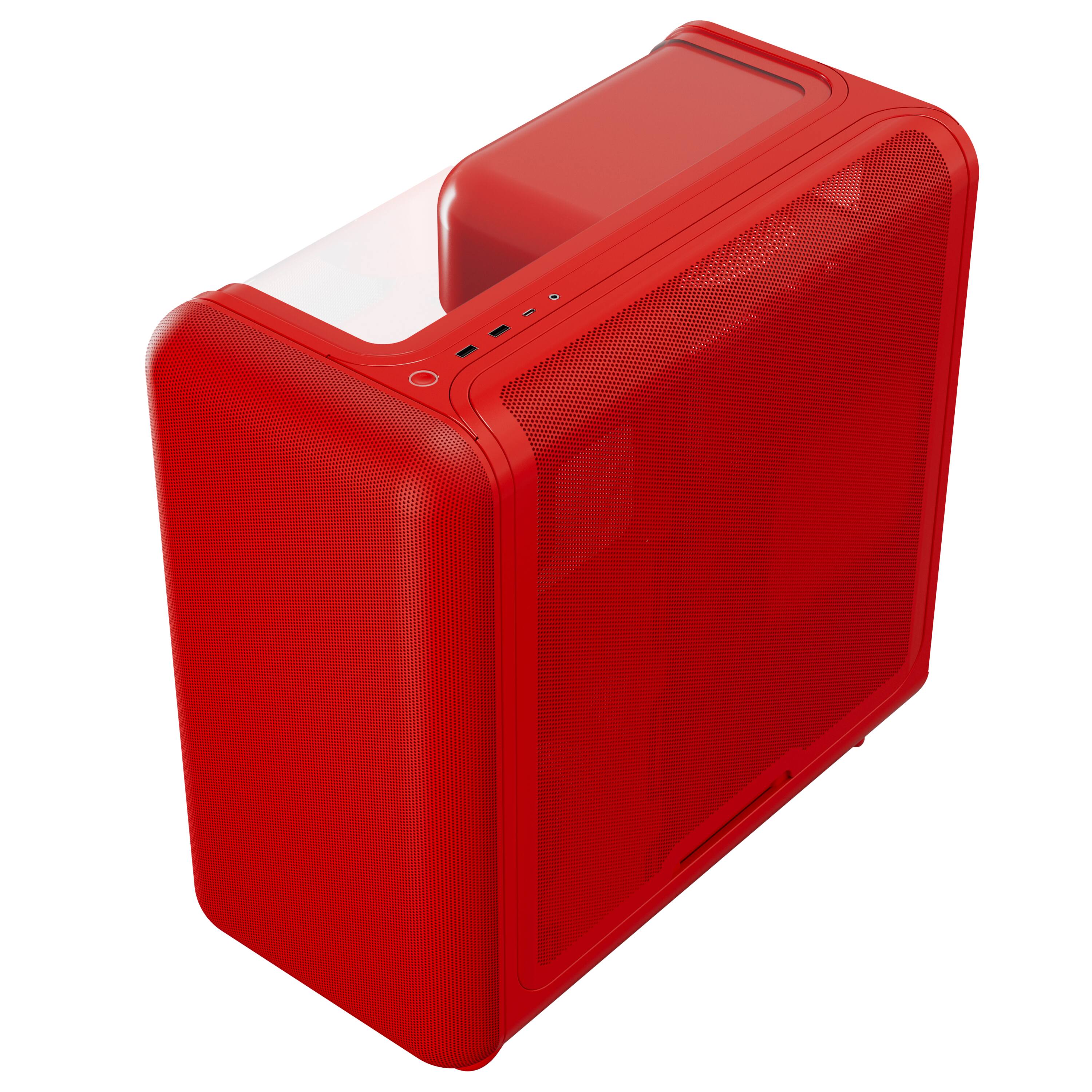 Alt View 6. HYTE - HYTE X50 Modern Performance ATX Mid-Tower PC Gaming Case - Wild Cherry.