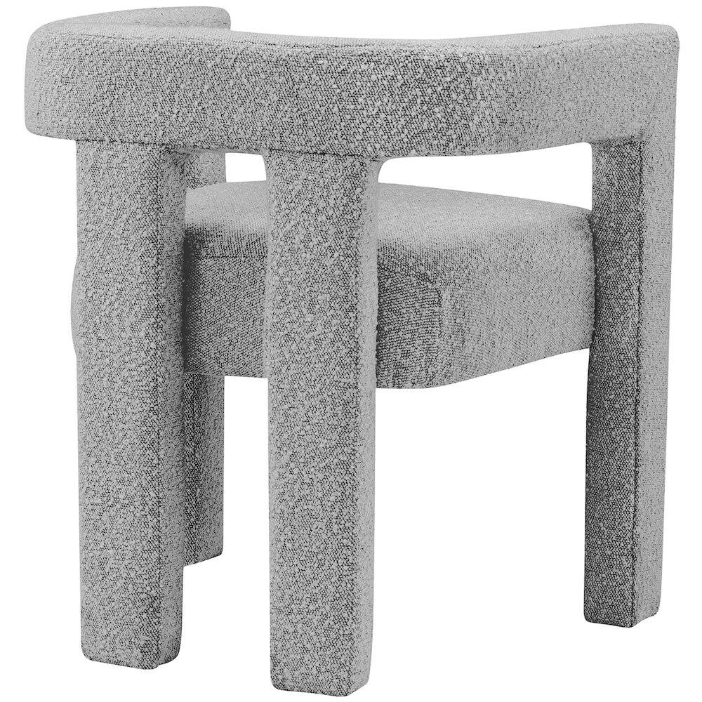 Alt View 1. Meridian Furniture - Athena Grey Boucle Fabric Accent/Dining Chair - Grey.