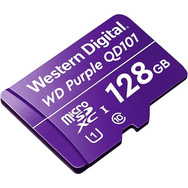 Western Digital - Purple 128 GB microSDXC