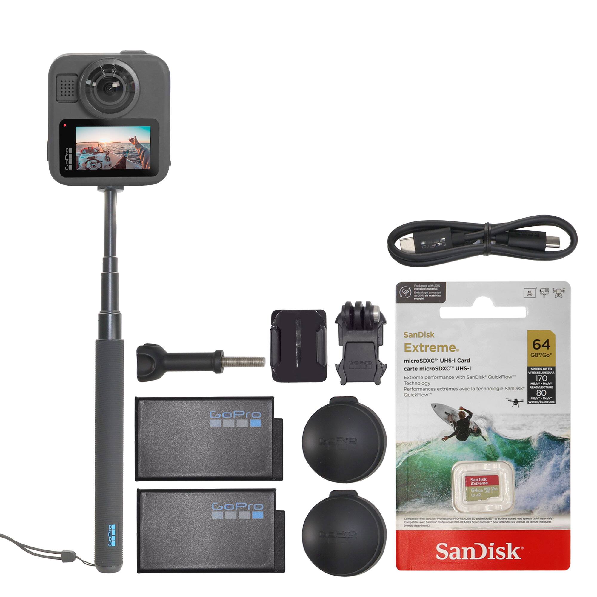- SanDisk Extreme
- 64 GB microSDXC UHS-I Card
- Extreme performance with SanDisk QuickFlow™
- Performances extrêmes avec la technologie SanDisk QuickFlow™
- GoPro
- 170 MB/s
- 80
- Compatible with GoPro HERO8 Black and later models (requires firmware update)
- SanDisk