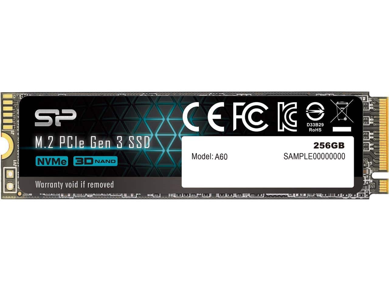 Silicon Power 256GB NVMe M.2 2280 PCIe Gen3 x4 SSD
