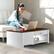 Alt View 1. Costway - Modern Coffee Table Living Room Coffee Table W/ Storage Drawers & Compartments - Brown/White.
