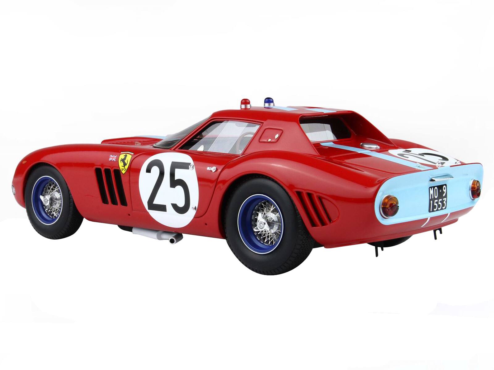 Alt View 4. BBR - Ferrari 250 GTO #25 "24 Hours of Le Mans" (1964) with DISPLAY CASE Limited Edition 1/18 Diecast Model Car by BBR.