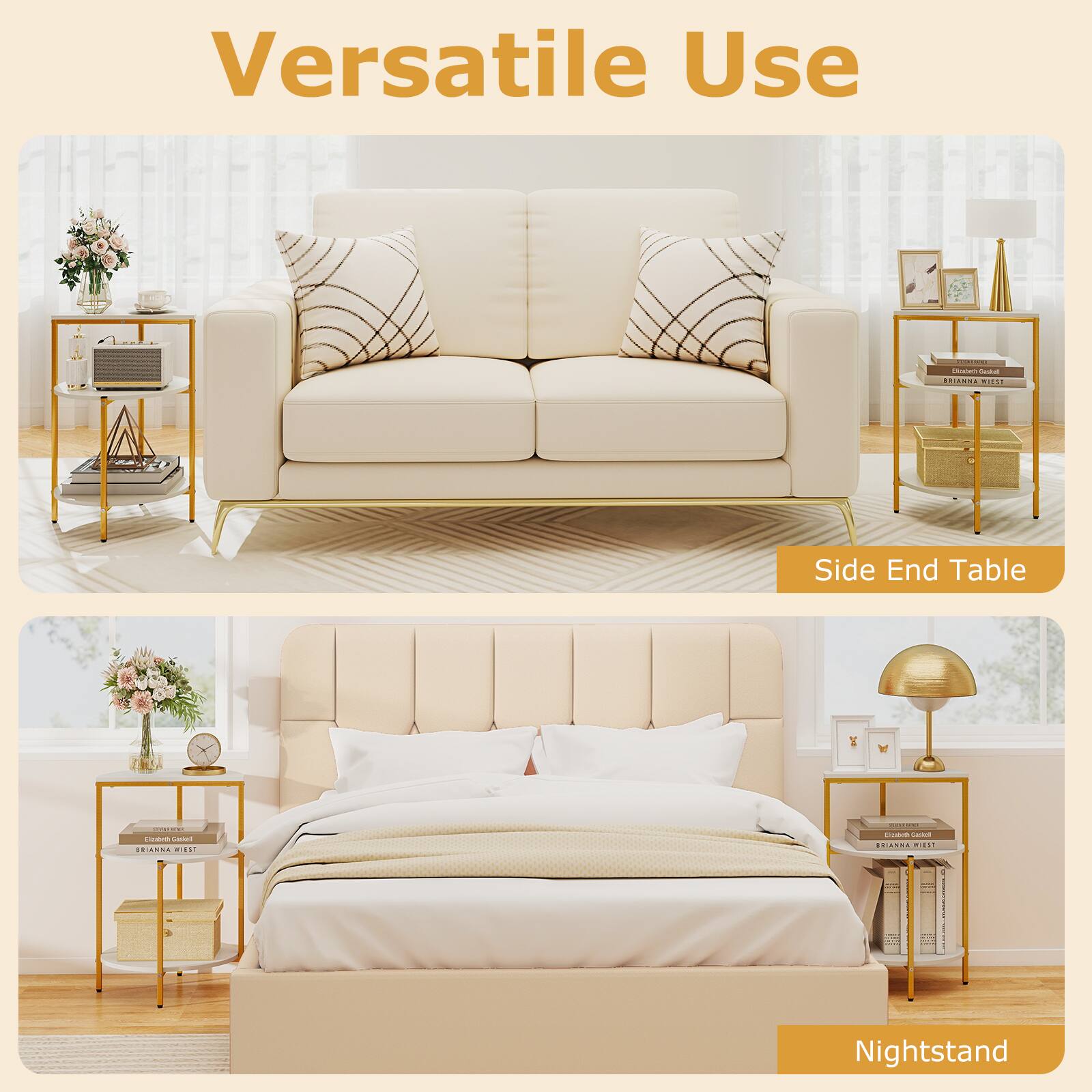 Versatile Use

Side End Table

Nightstand