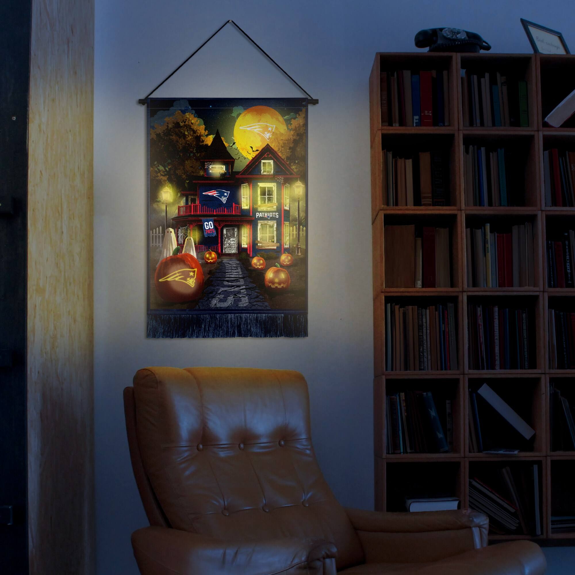 Alt View 1. Sporticulture - 18" x 24" LED Halloween Tapestry - Multicolor.