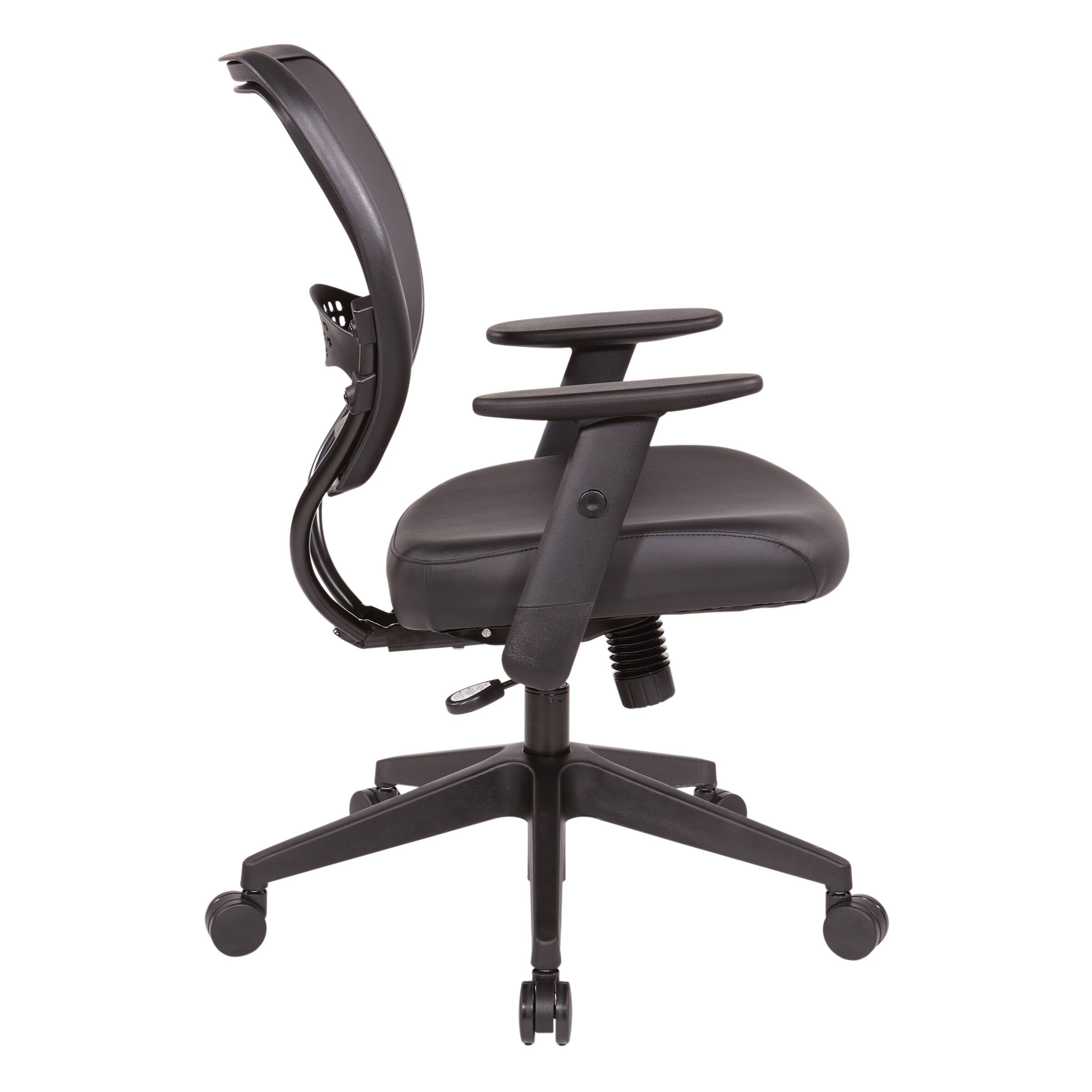 Left. Office Star Products - Silver Ion Technology Task Chair - Dillon Black.