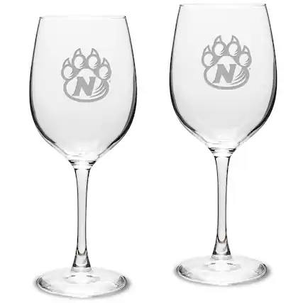 Front. Jardine - Northwest Missouri State Bearcats 16oz. 2-Piece Traditional White Wine Glass Set - Multicolor.