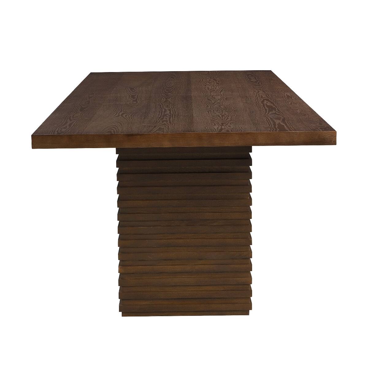 Alt View 1. Loheer - Loheer 95 Inch Walnut Dining Table, Solid Wood and MDF, Seats 8 - Walnut.