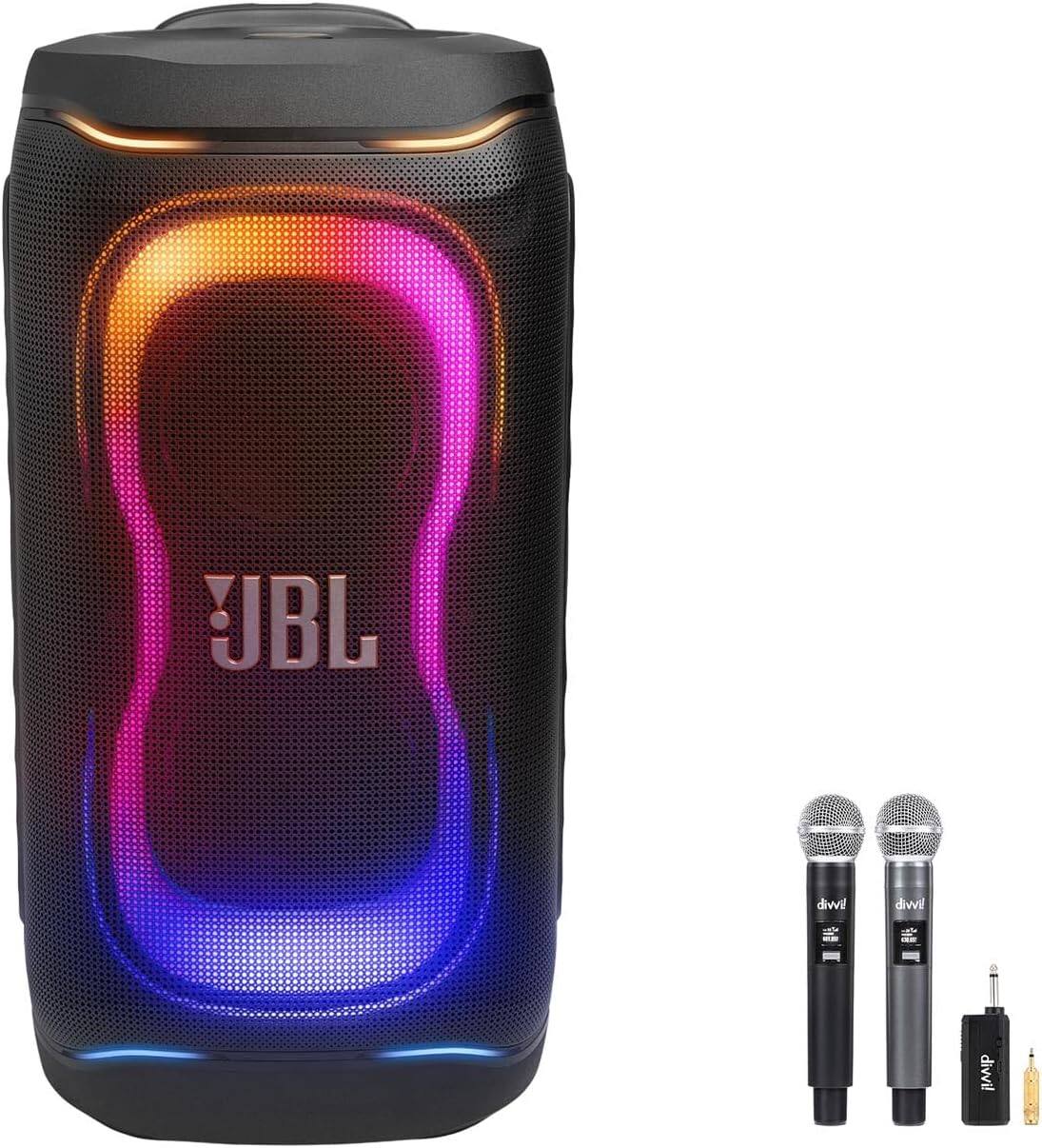 Bundle - JBL - PartyBox 330 Portable Party Speaker with Wireless Mic Pair Kit - Black