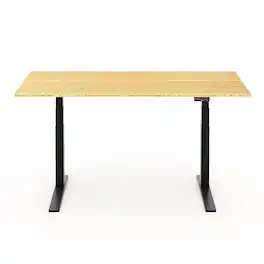 FlexiSpot - E7Pro 72''W Electric Adjustable Standing Desk, /Black - Bamboo