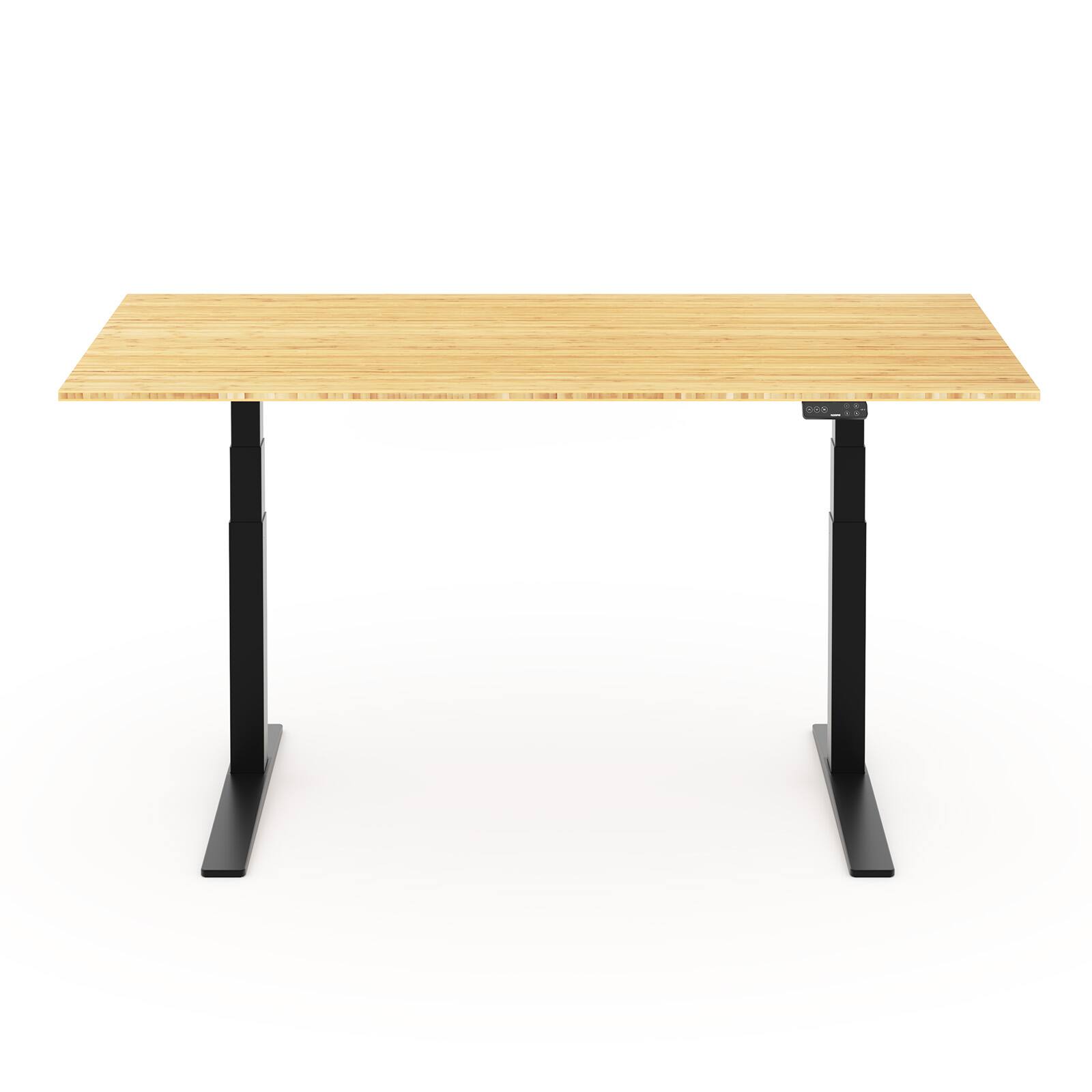 Front. FlexiSpot - FlexiSpot E7Pro 72''W Electric Adjustable Standing Desk, Bamboo/Black - Bamboo.