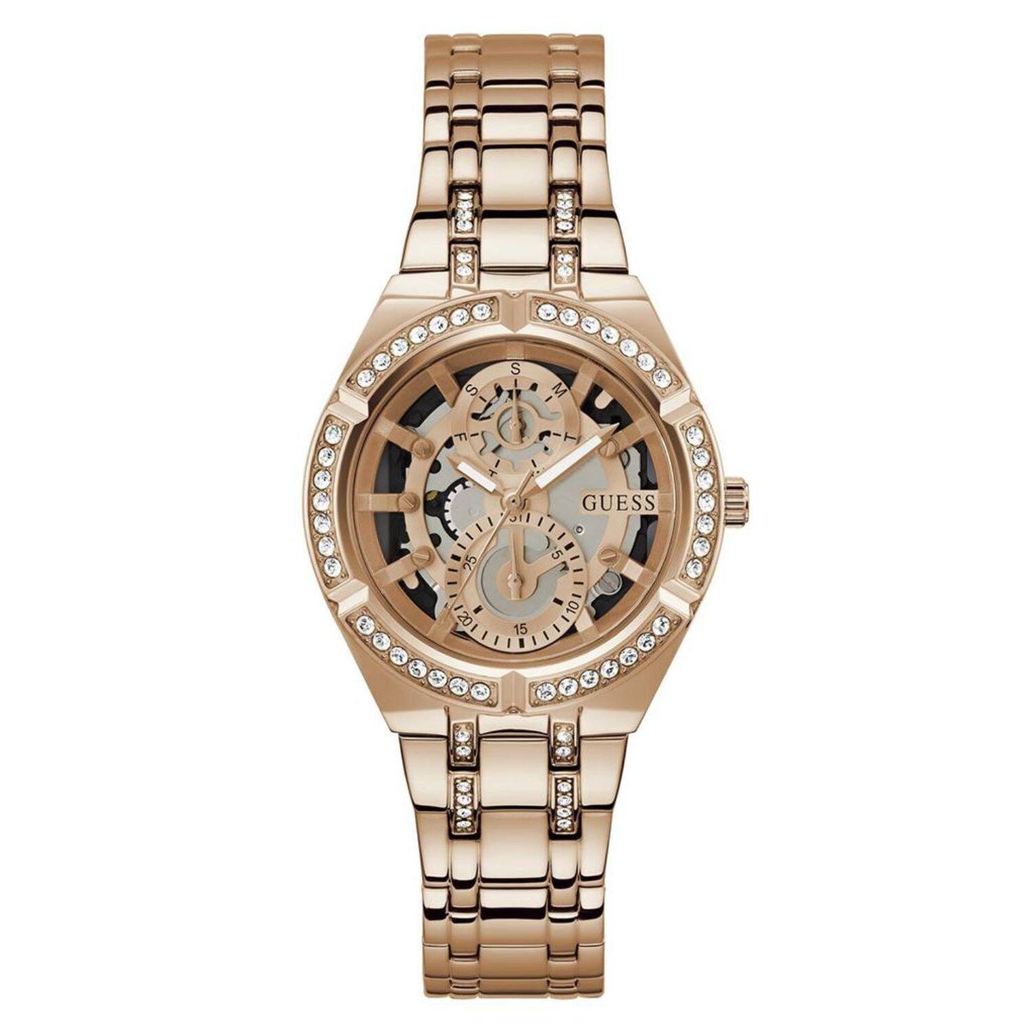 Front. Guess - Guess Women's Allara Rose gold Dial Watch - GW0604L3 - Rose gold.
