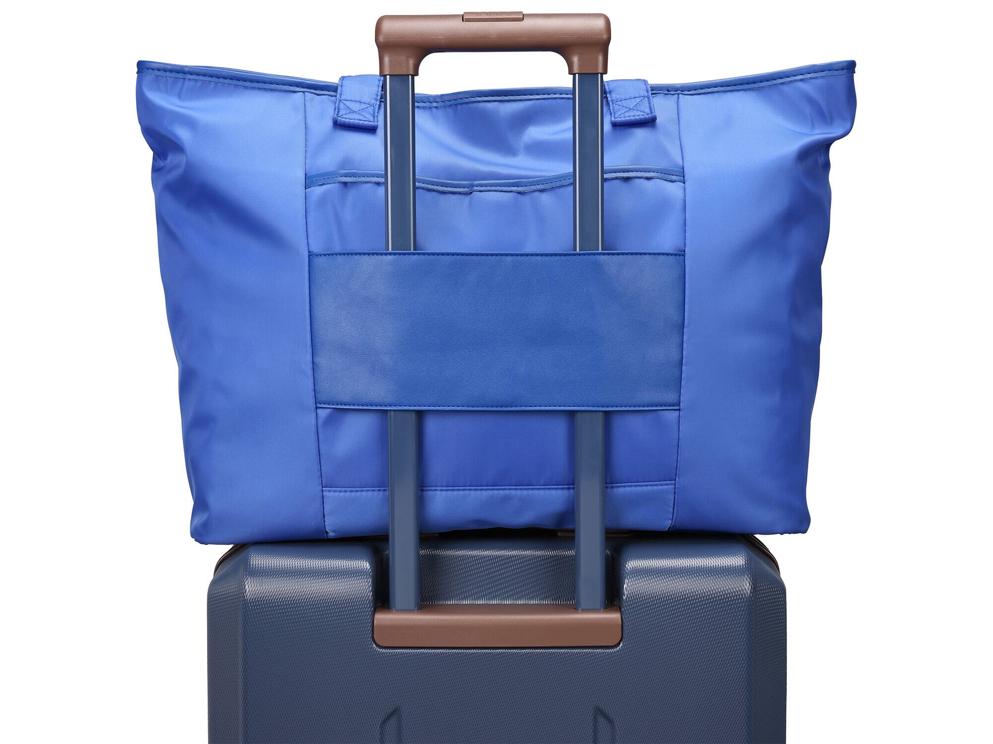 Angle. Elle - ELLE Rendezvous 38L Twill Weekender Duffel Bag | Blue - Blue.