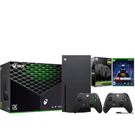 Xbox Series X 1TB Disc Console with Extra Controller and Charge Dock Bundle - Black + USB C Cable
