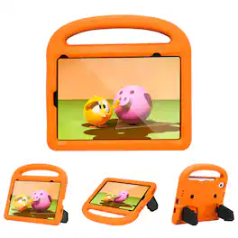 UUCOVER - Kids Case for iPad mini (A17 Pro) 8.3-inch 2024 / iPad mini 6th Gen 2021,Shockproof EVA Case Handle Kickstand Cover - Orange