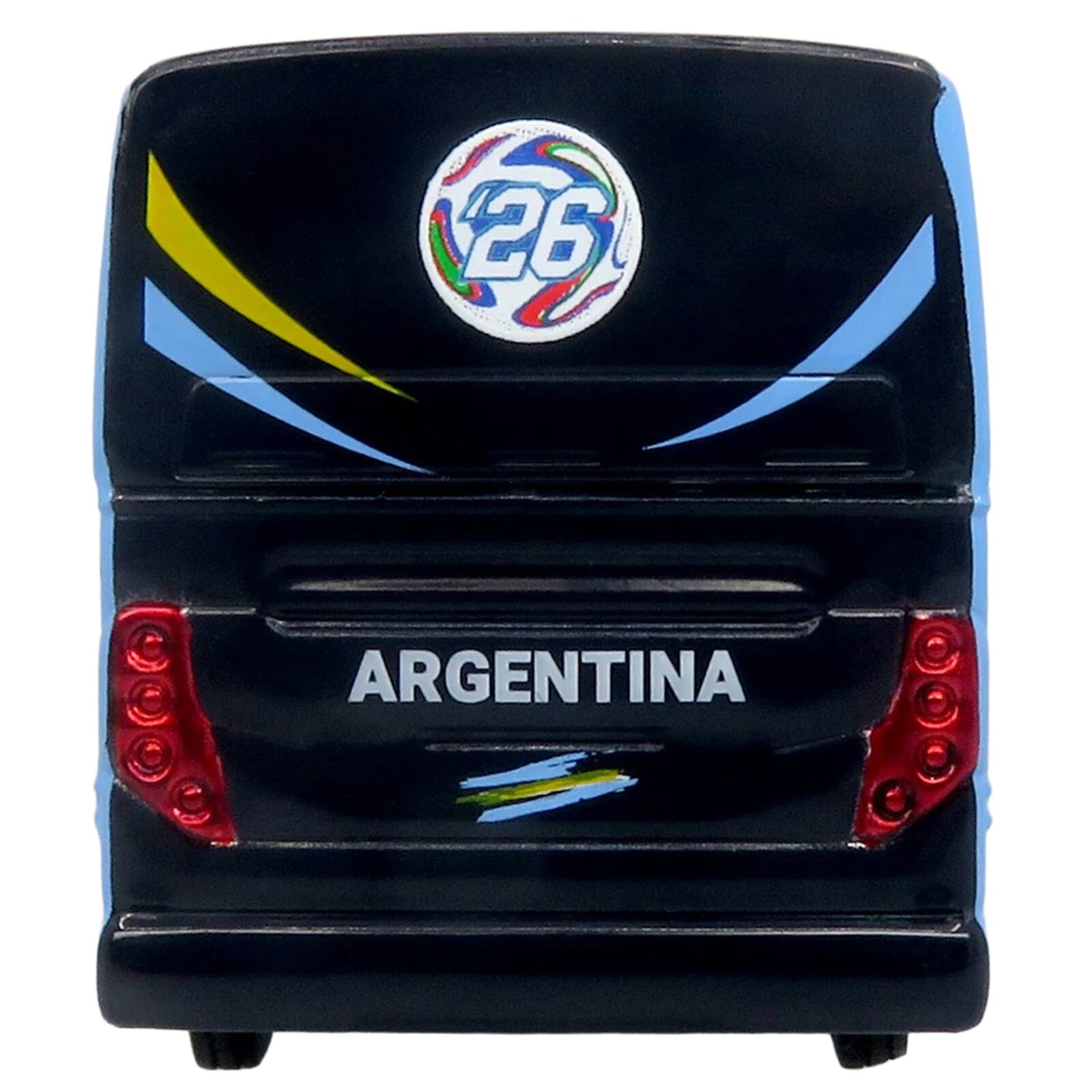 Alt View 4. Iconic Replicas - Prevost X3-45 Coach Bus "Argentina National Football Team" Blue with Graphics 1/87 (HO) Diecast Model by Iconic Replicas.