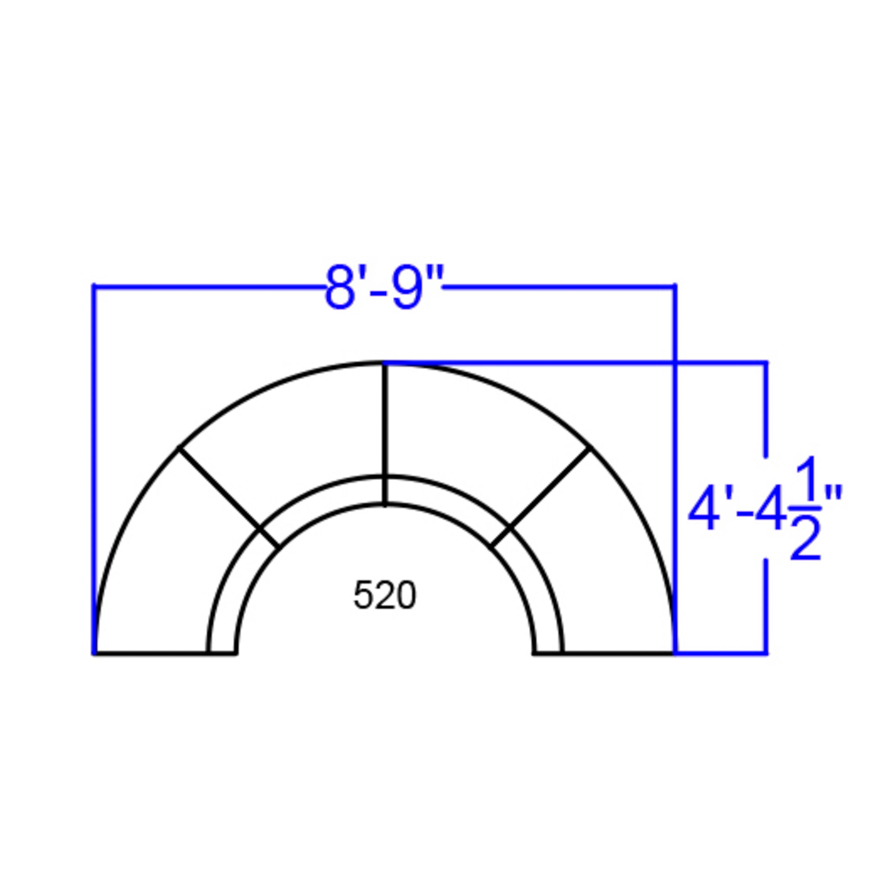 8'-9"  
520  
1"  
4'-4 1/2"