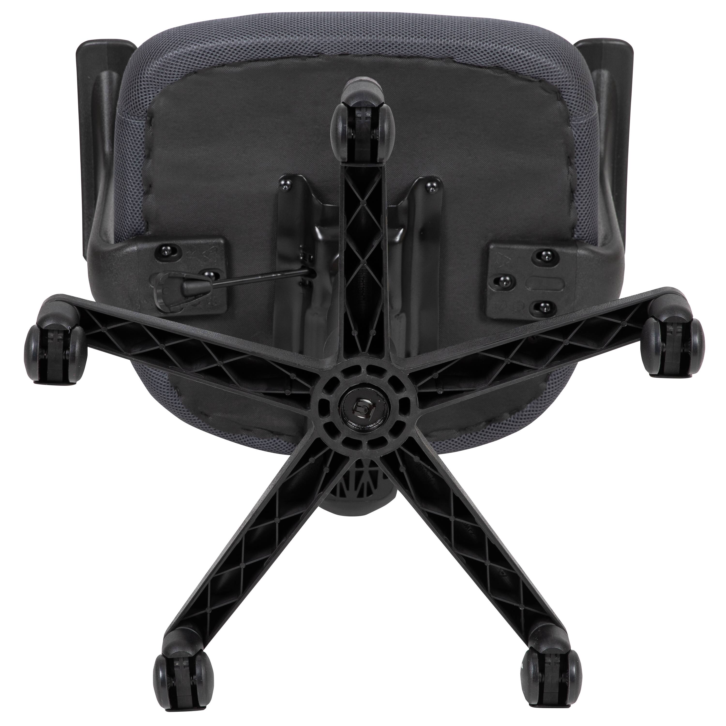 Alt View 9. Emma + Oliver - Mid-Back Mesh Swivel Ergonomic Task Office Chair - Arms - Gray.