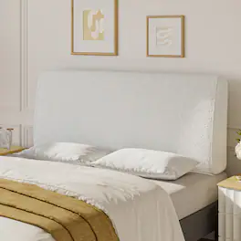 Pinmoco - Upholstered Headboard Ergonomic Design Headboard - White
