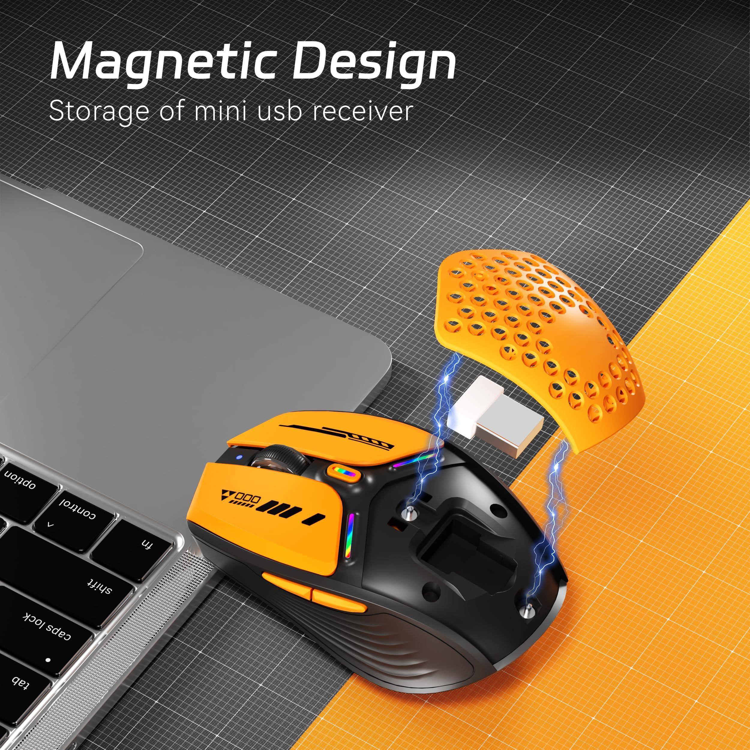Magnetic Design  
Storage of mini USB receiver