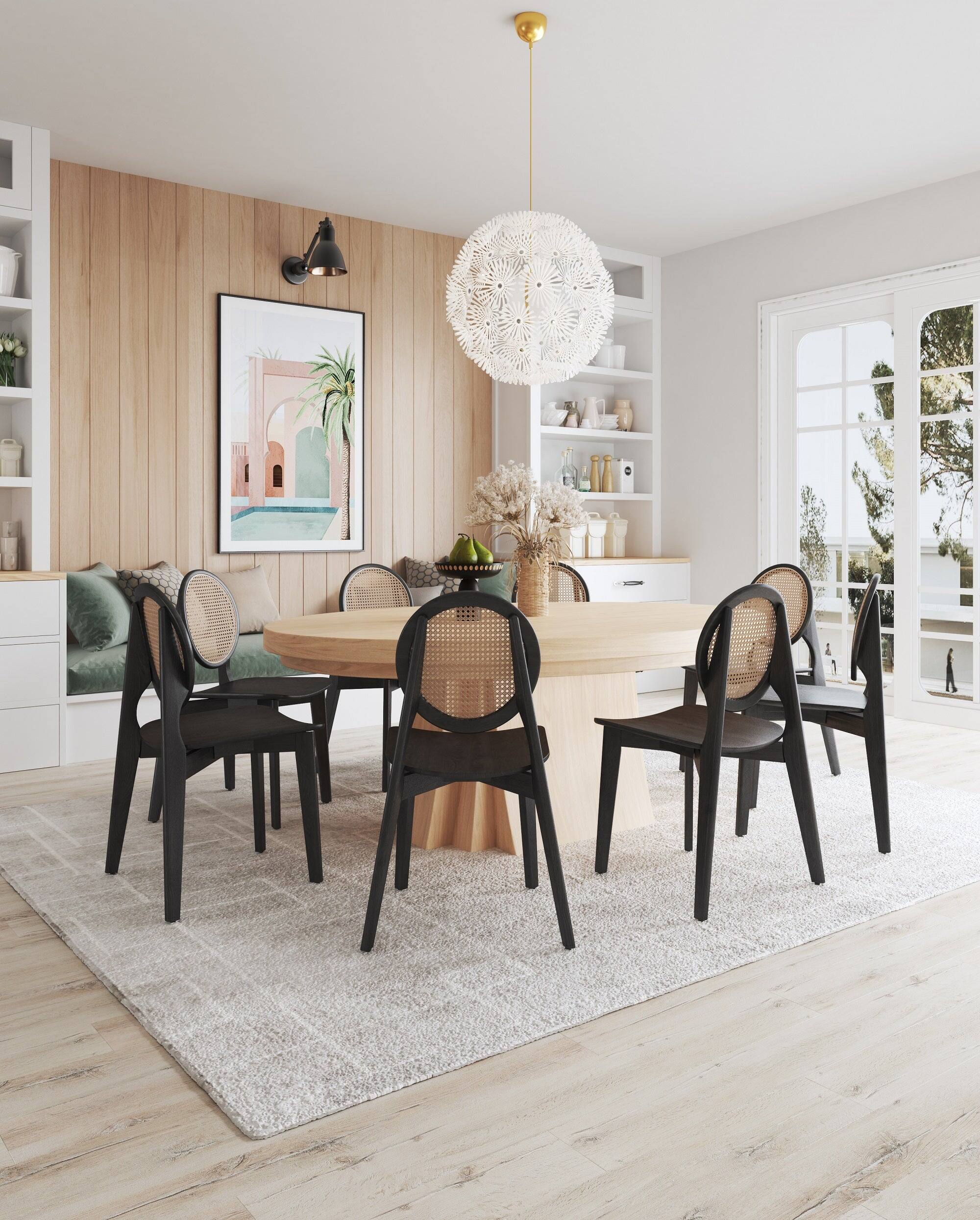 Manhattan Comfort Versailles Industry Chic Wood Dining Chair Set of 2 ...