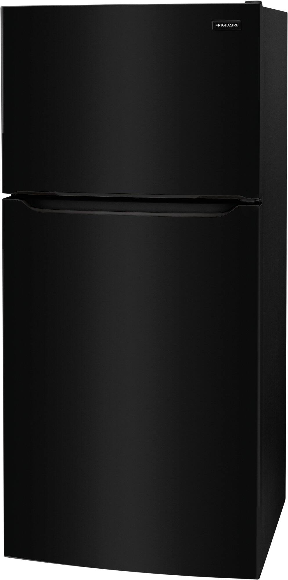 Left. Frigidaire - 20 Cu. Ft. Garage Ready Top Freezer Refrigerator - Black.