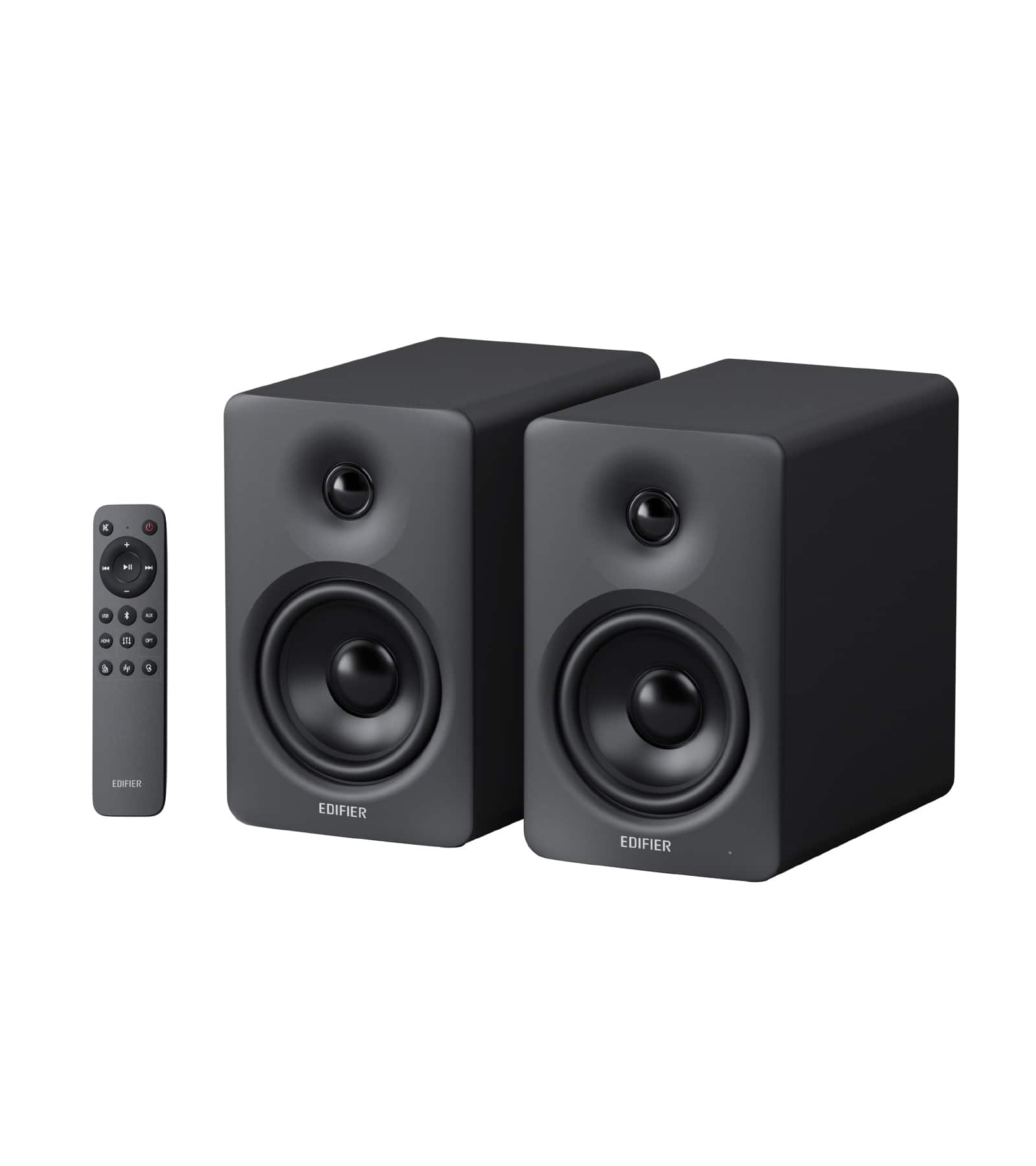 Edifier - M90 Powered Speakers, 100W RMS, Hi-Res Audio, LDAC, Bluetooth 6.0, HDMI eARC/Optical/USB-C/AUX Input, SUB Out (Pair) - Black