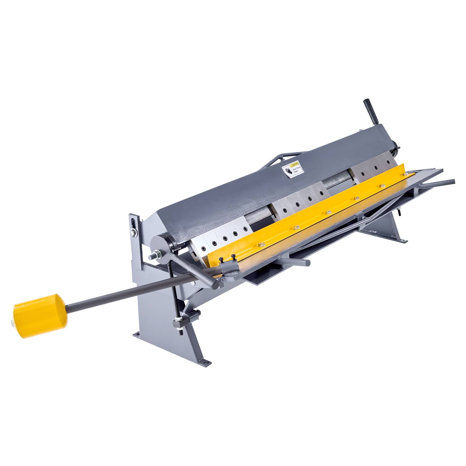 Alt View 5. VEVOR - Box and Pan Brake, 48 in Sheet Metal Bending Brake,16-Gauge Mild Steel Capacity, 0-135 Degree Adjustable, Metal Bender - Grey.