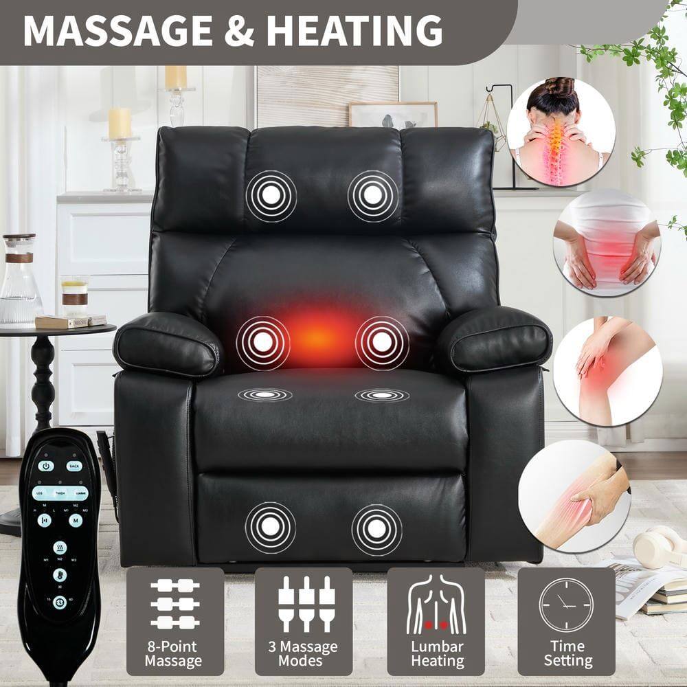 MASSAGE & HEATING

8-Point Massage  
3 Massage Modes  
Lumbar Heating  
Time Setting