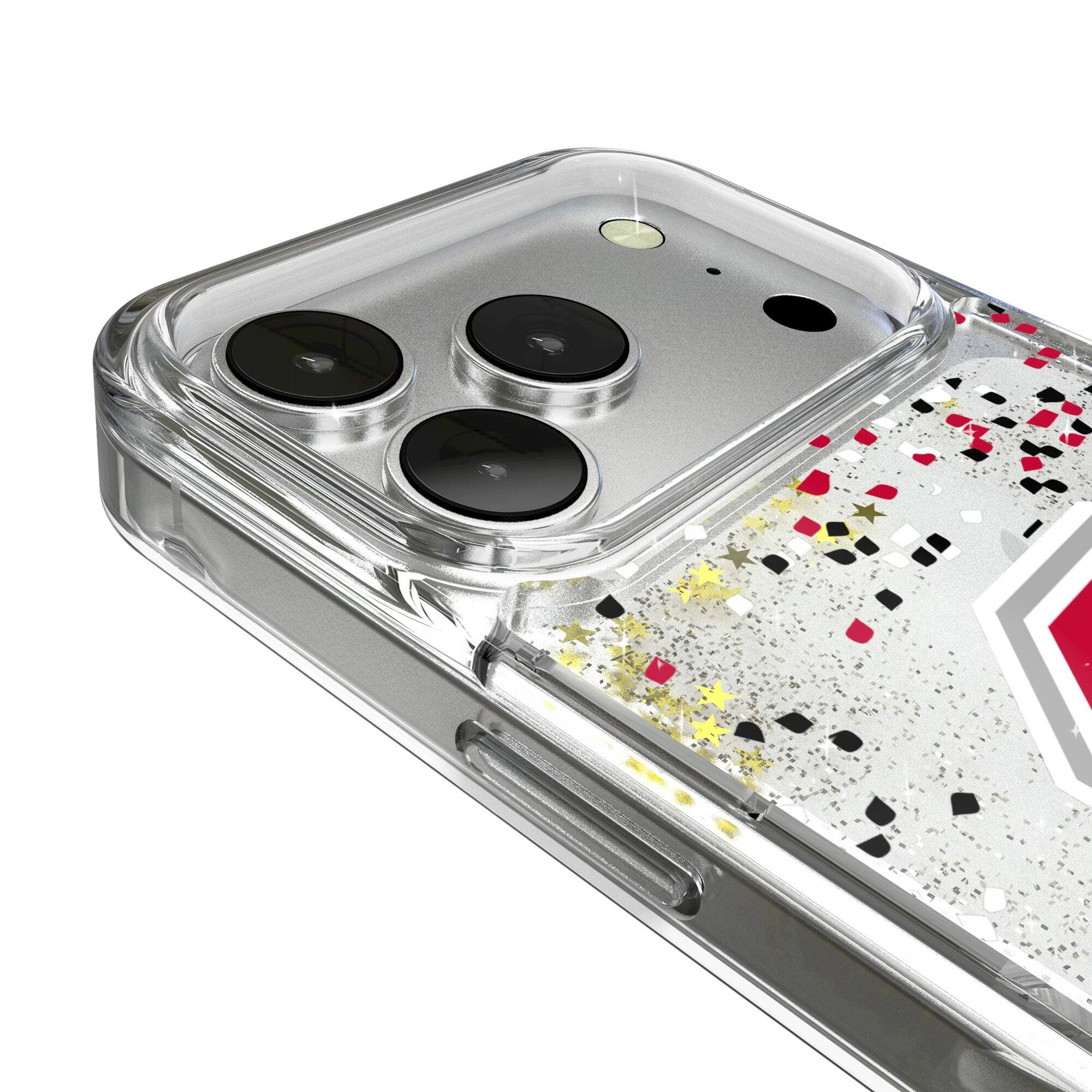 Alt View 2. Keyscaper - Ohio State Buckeyes iPhone Glitter Confetti Design Case - 13 - Multicolor.