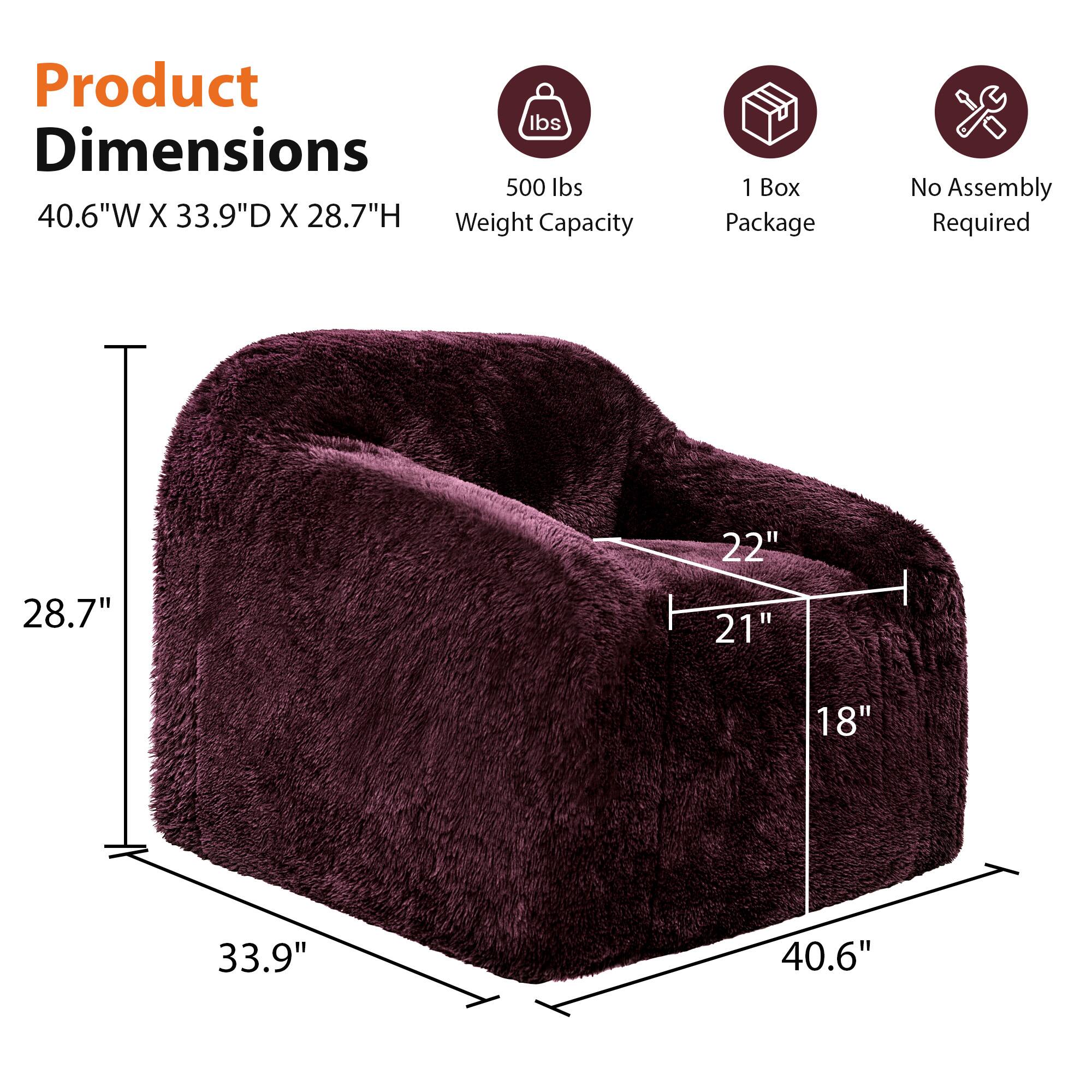 Product Dimensions: 40.6"W X 33.9"D X 28.7"H  
Weight Capacity: 500 lbs  
1 Box Package  
No Assembly Required