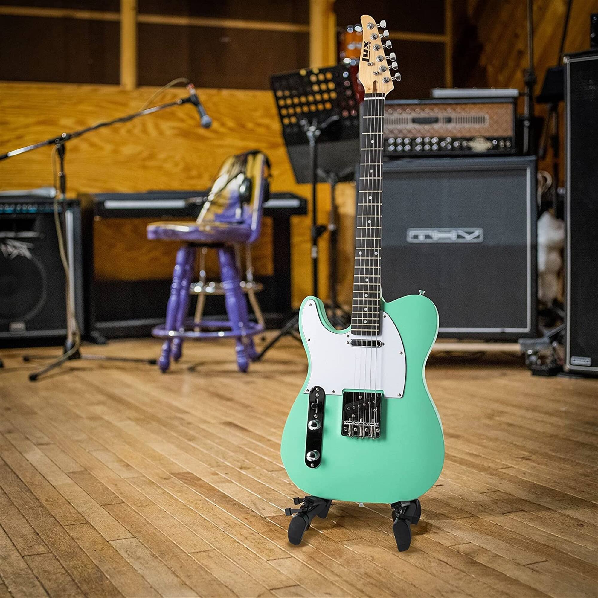 Alt View 7. Lyxpro - 39” Electric Guitar TL Series, Solid Body Guitar W/3-Way Switch & Tone Controls - Green.