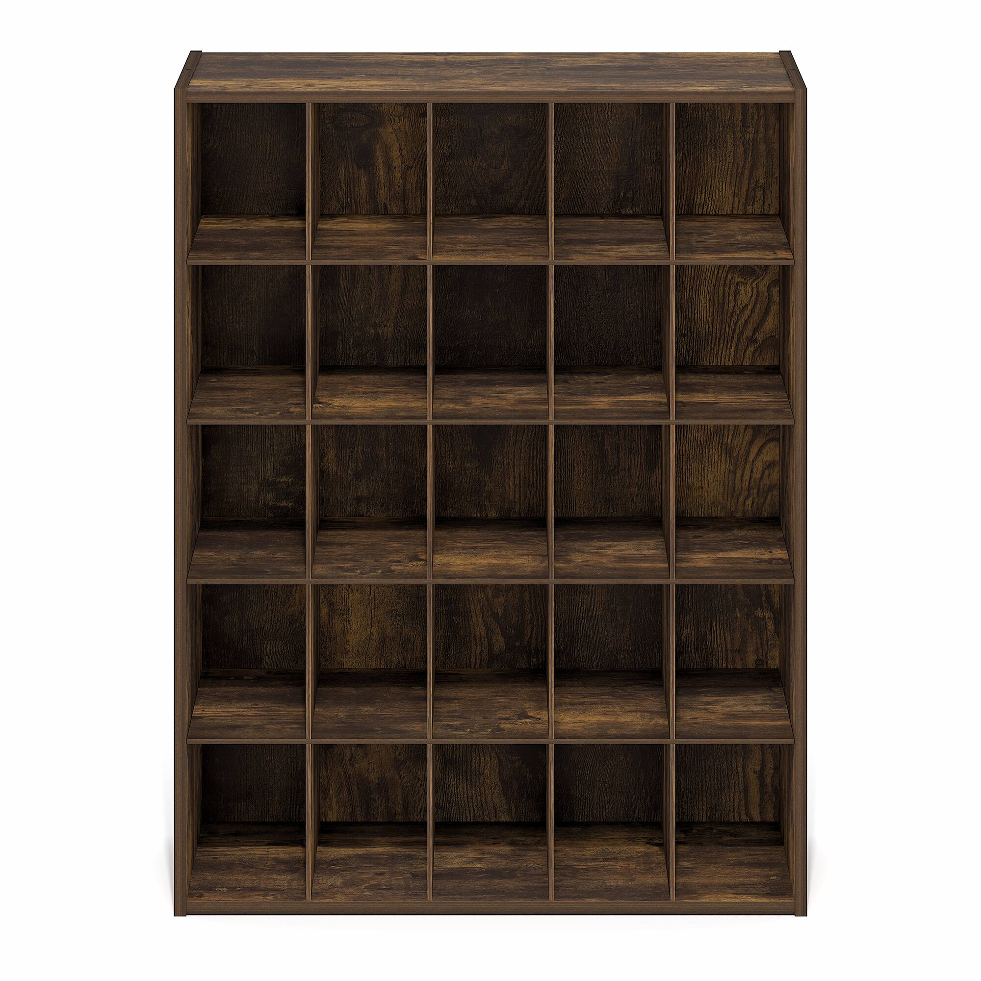 Alt View 5. Furinno - FANO 25-Cube Shoe Organizer, Shoe Rack, Stackable Shoe Organizer, for Closet Entryway, Office, Garage - Amber Pine.