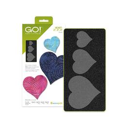 AccuQuilt - GO! Fabric Cutting Dies; Heart 2-inch; 3-inch & 4-inch - Multicolor
