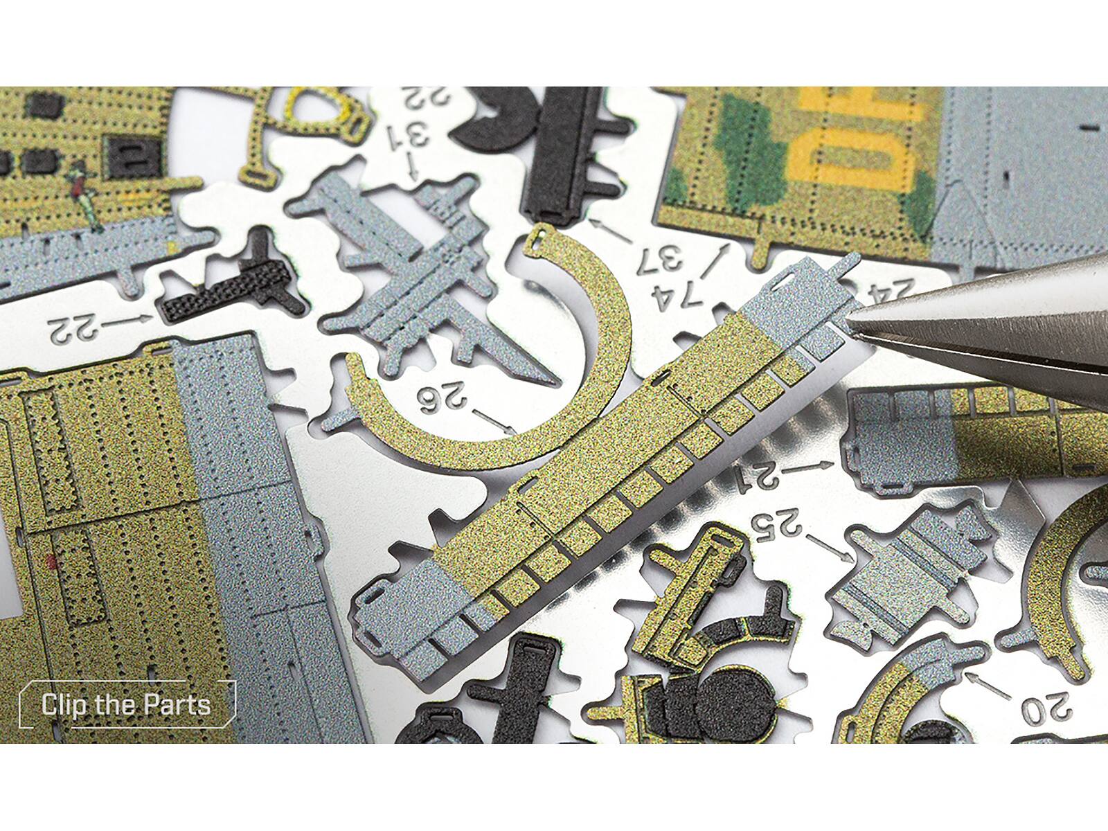 22 31 DI 1 L ! 37 / X 74 izz 22 26 25 2 Clip the Parts 1 20