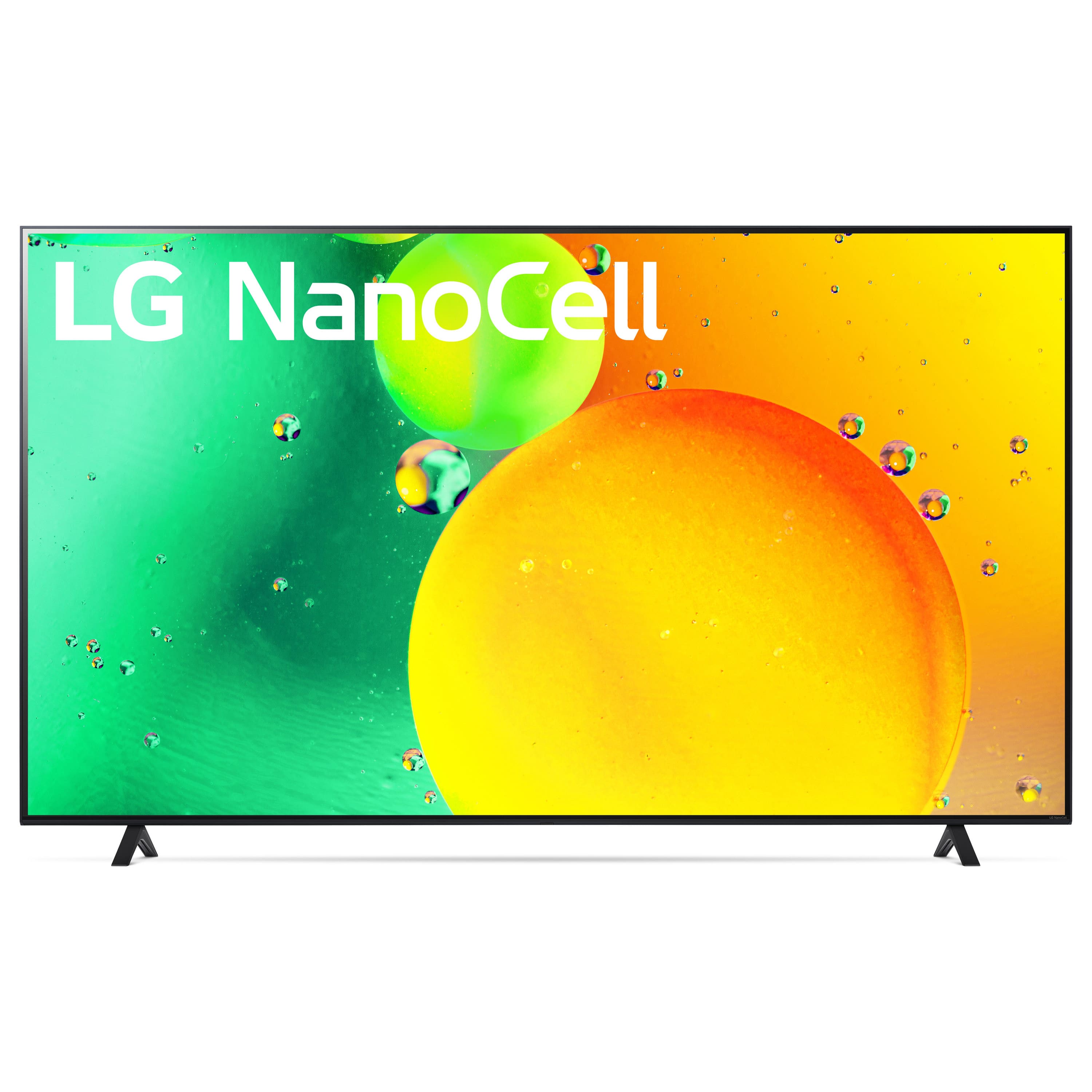 Front. LG - 86" Class NanoCell 75UQA Series LED 4K UHD Smart webOS TV - Black.