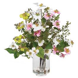 BreeBe - 15" Dogwood Arrangement - Asst