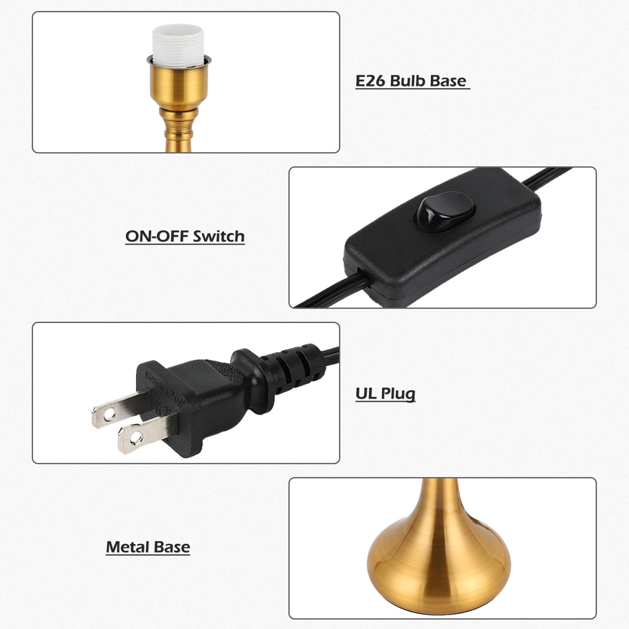 E26 Bulb Base  
ON-OFF Switch  
UL Plug  
Metal Base