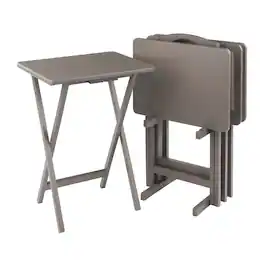 Winsome Wood - Alex 5-Pc Snack Table Set - Oyster Gray