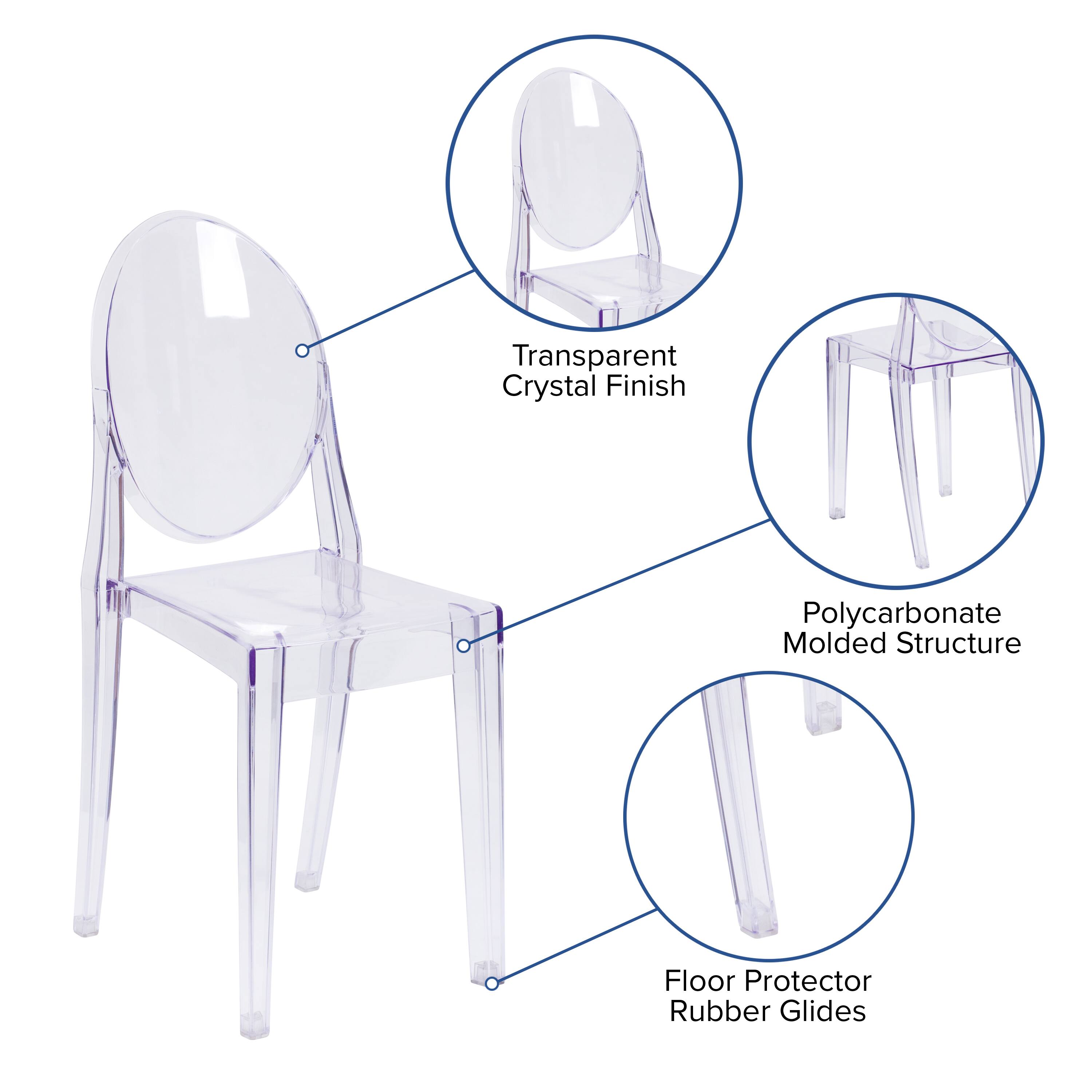 Transparent Crystal Finish Polycarbonate Molded Structure Floor Protector Rubber Glides