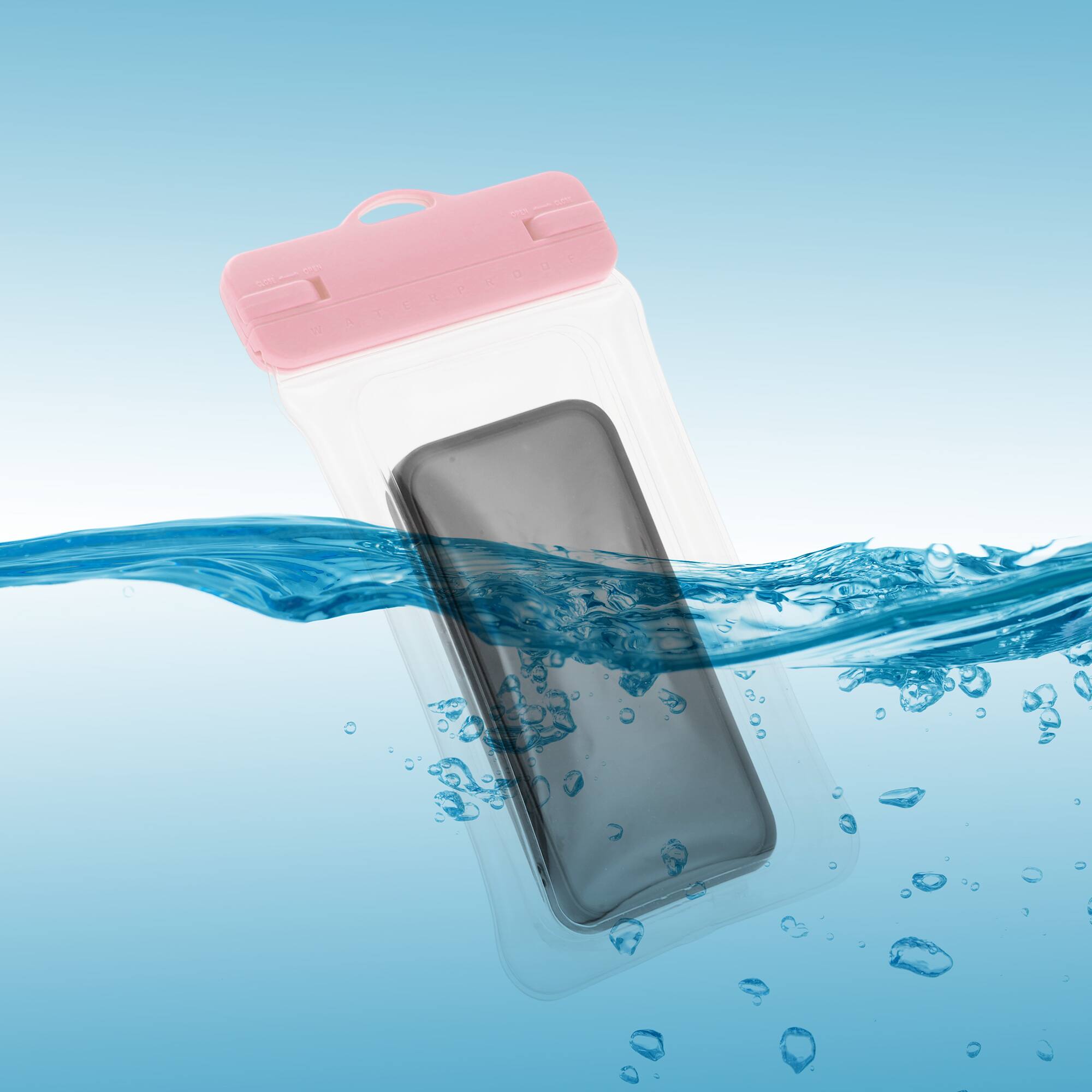 Alt View 3. Unique Bargains - 2pcs Inflatable Mobile Waterproof Bag Universal Waterproof Case Compatible for Phone 4.92"x9.65" - Pink.