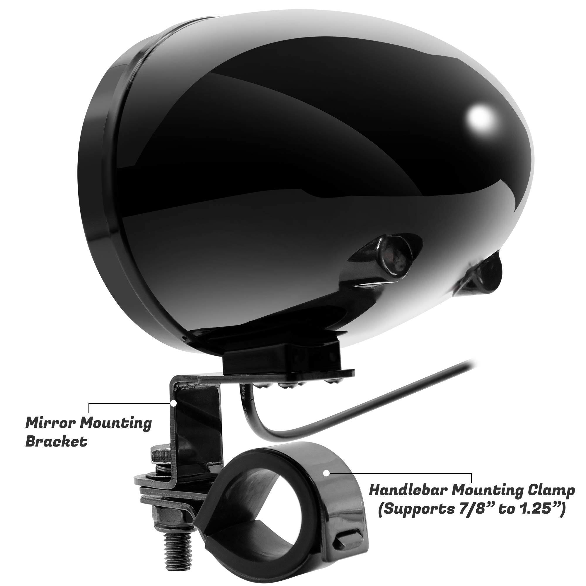 Mirror Mounting Bracket  
Handlebar Mounting Clamp (Supports 7/8" to 1.25")