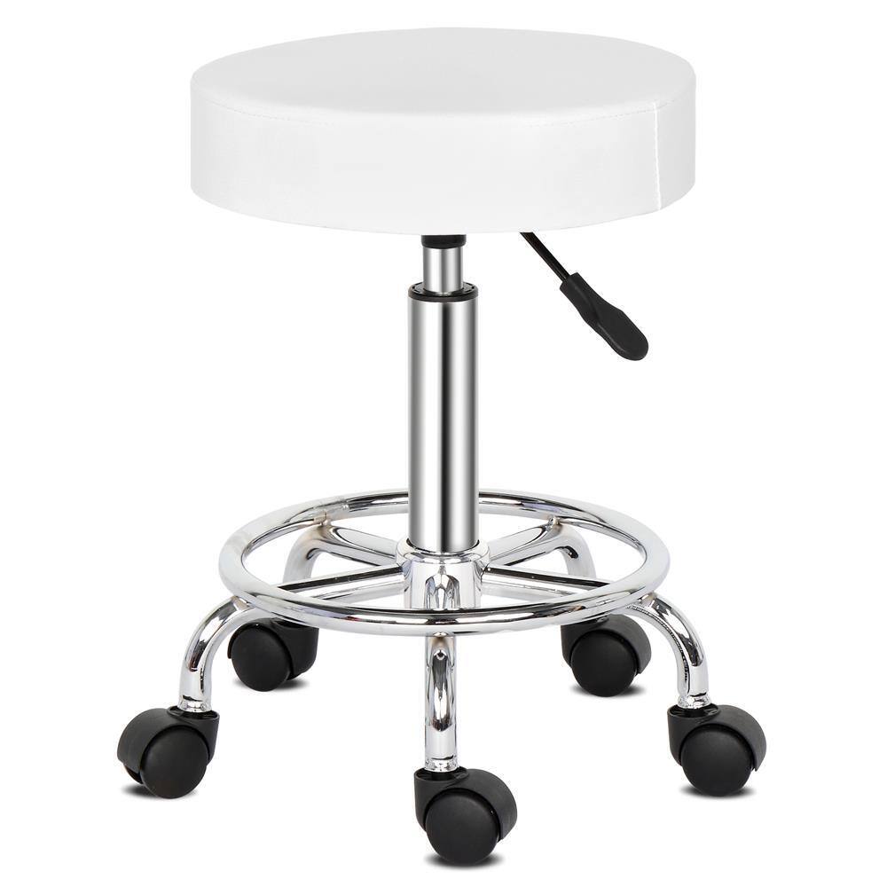 Alt View 1. Winado - Round Hydraulic Rolling Swivel Stool Salon Spa Tattoo Facial Massage Seat Office Chair - White.
