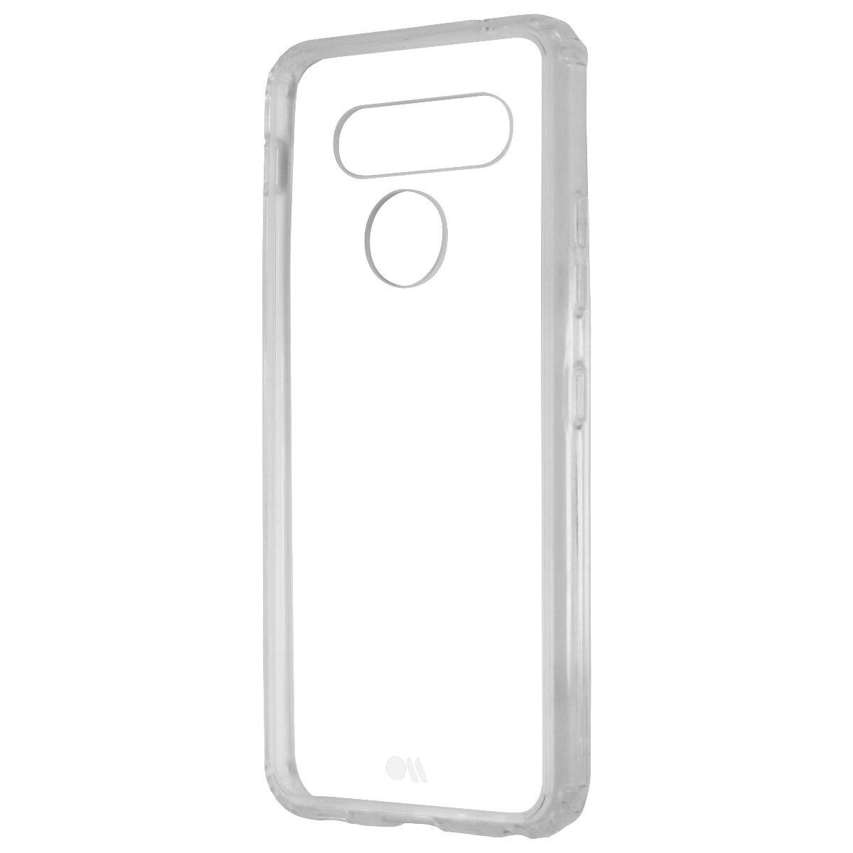 Front. Case-Mate - Case-Mate Tough Clear Series Hybrid Hard Case for LG Q70 - Clear - Clear.