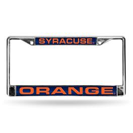 Rico Industries - Syracuse Orange Chrome Metal License Plate Frame Holder - Multi