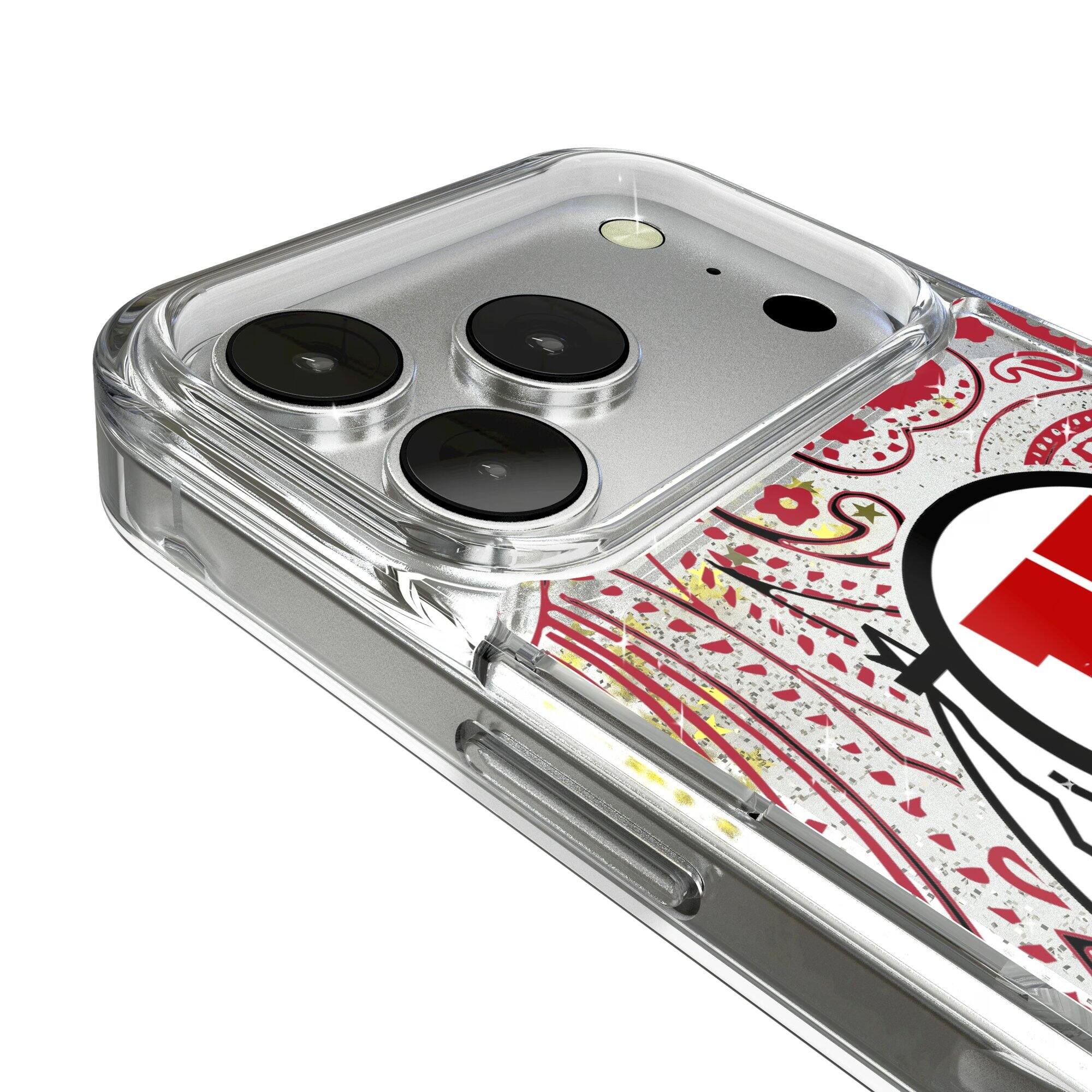 Alt View 2. Keyscaper - Utah Utes iPhone Glitter Paisley Design Case - 14 Pro - Multicolor.