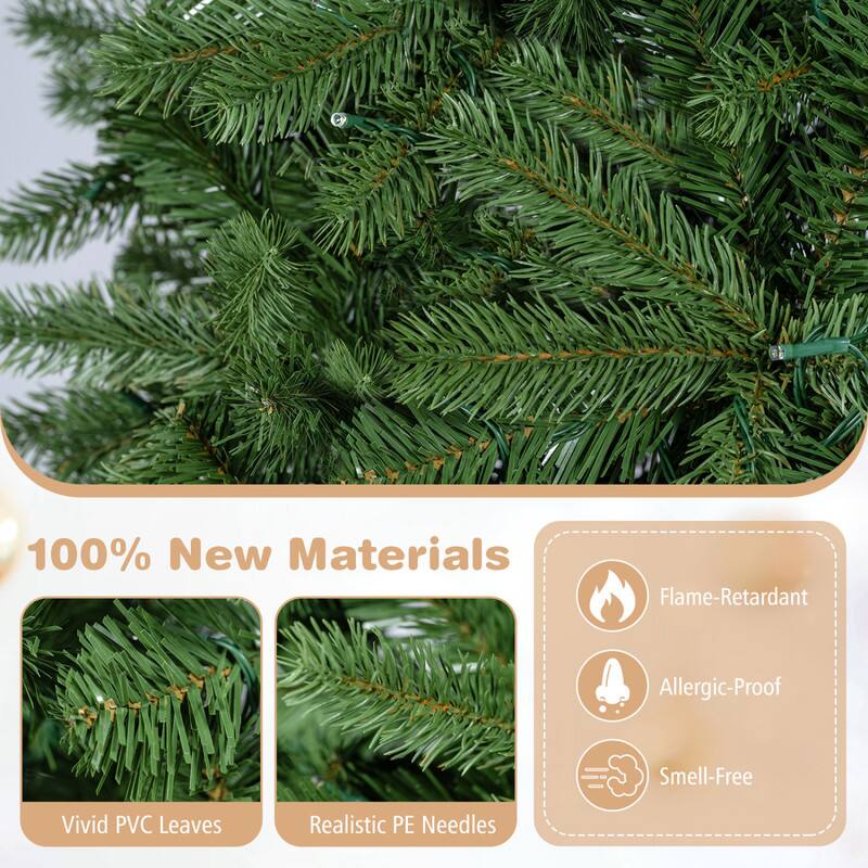 100% New Materials

Flame-Retardant
Allergic-Proof
Smell-Free

Vivid PVC Leaves
Realistic PE Needles
